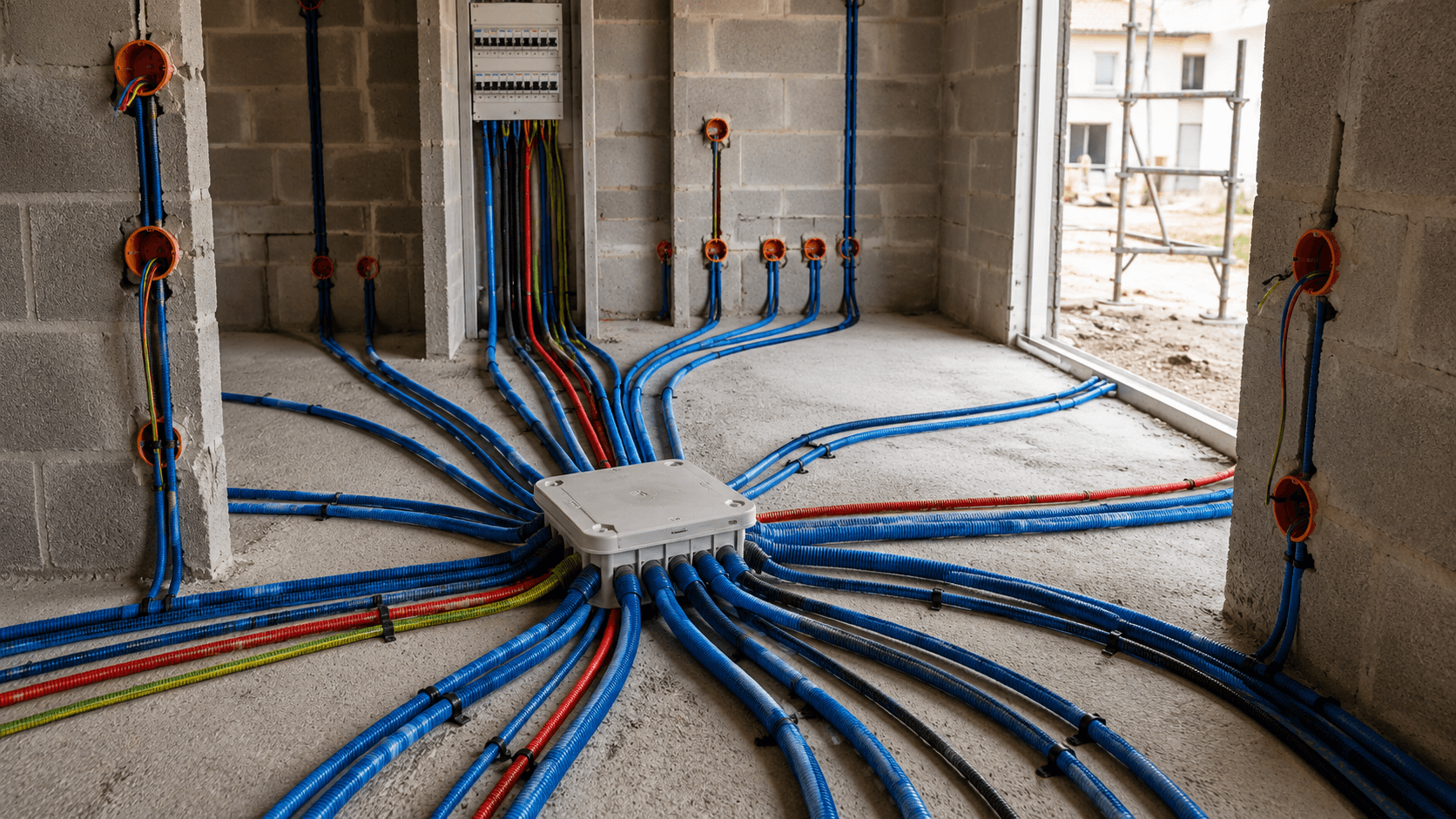 Installation pieuvre électrique – Logements neufs